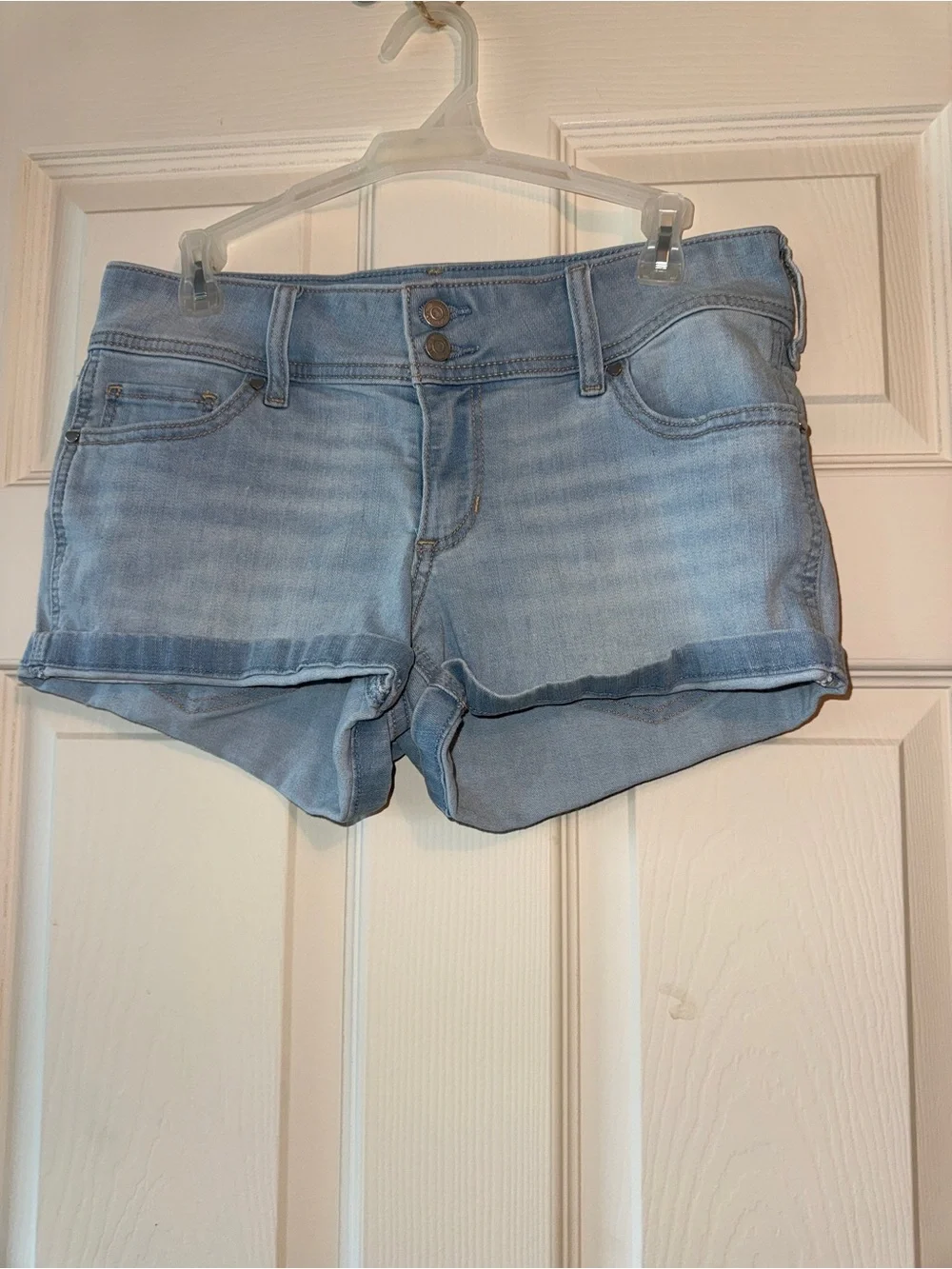 Hollister Light Wash Denim Jean Shorts